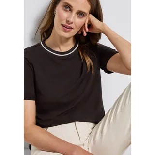 STREET ONE Damen, 3227536 Shirt mit Rippdetail deep roast Brown, 38