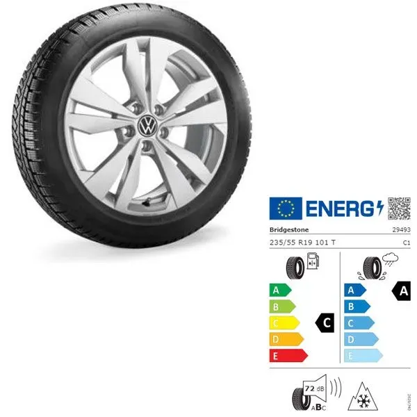 235/55 R19 101T Volkswagen ID.4 ID.5 Winterkomplettrad Leichtmetallfelge Bridges