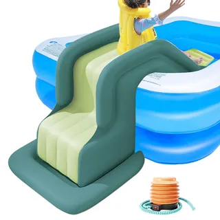 Aufblasbare Pool Rutsche - Kippsichere Aufstellpools Aufblasbare Wasserrutsche | Ufgeblasene Pool Rutschspielzeuge mit Schritt | Sommer Pool Parties Supplies für Wasserparks & Planschbecken Spielen