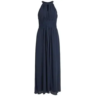 VILA Milina Halter ärmelloses Midikleid Total Eclipse / Detail Elastic 42