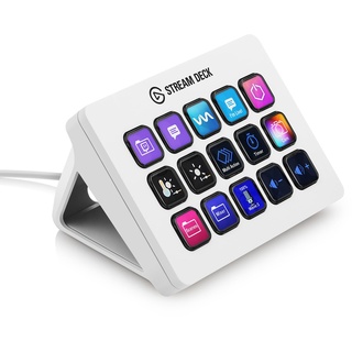 Elgato Stream Deck MK.2 White – Studio-Controller, 15 Makrotasten, Auslösen Von Aktion In Apps Und Software Wie OBS, Twitch, Youtube Und Anderen, Für Mac Und PC