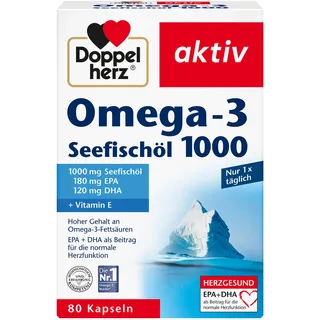 Doppelherz Aktiv Omega-3 Seefischöl 1000 Kapseln 80 St.