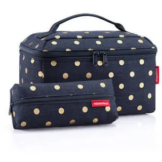 Reisenthel beautycase Set metallic dots Blue - Unser Geschenkset aus Beautycase und rechteckiger Tasche Feiertage!