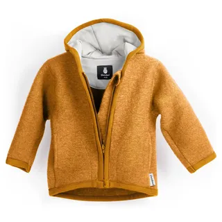 Ehrenkind® Walkjacke Safran Gr. 110/116 | Jacke für Kind aus Merino Schurwolle mit Reißverschluss | Walk Jacke für Baby - 110-116