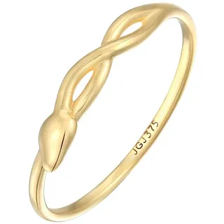Elli PREMIUM Schlange Infinity 375 Gelbgold 58 Damen