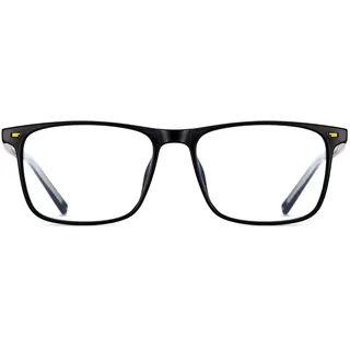 ANRRI Blaulichtfilter Brille Damen Herren, Rechteckige Computer- & Gaming Brille, Entspiegelt gegen Augenbelastung, Ultraleichter Schwarzer Rahmen - L