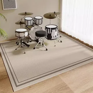 PPGE Home Drum Teppich Schlagzeugteppich, rutschfeste Schallschutzmatte Trommelmatte, Schallschutzteppich für Bassdrum-Snare für Instrumente Teppich(Size:140×160cm,Color:A)