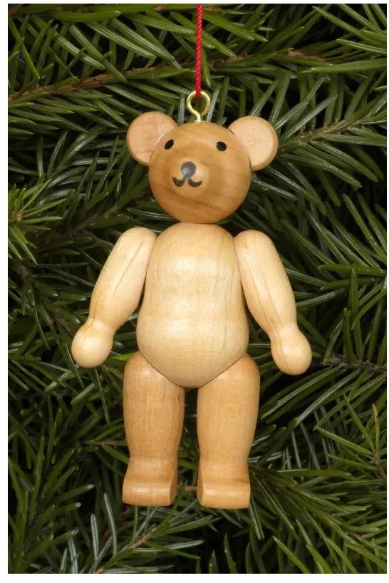 Christian Ulbricht Erzgebirge Baumbehang Teddybär natur 4,5 / 6,2 cm