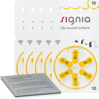 Signia Hörgerätebatterie PR70 10 100 mAh 6 St.