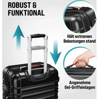 monzana Monzana® 4tlg mit Zubehör Rollen 360o Schwarz