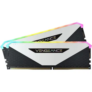 Corsair Vengeance RGB RT (2 x 8 GB) DDR4 3.600MHz C18 Arbeitsspeicher (Dynamische RGB-Beleuchtung, Optimiert für AMD 300/400/500 Series, Kompatibilität mit Intel 300/400/500 Series) Weiß