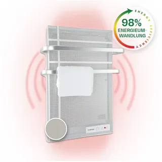 Klarstein Heizkörper Hot Spot Wave, elektrische Infrarot Wandheizung Thermostat Heizung elektrisch Bad silberfarben