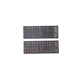 2 Stück Russische Tastatur Aufkleber für PC Computer Laptop Desktop Tastatur, Wasserdichte und Staubdichte Russische Tastatur Aufkleber für Alle 10 Zoll Bis 17 Notebook Tastaturen (1 Blau 1 Rot)