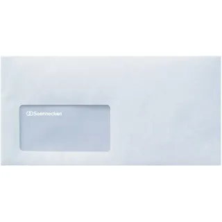SOENNECKEN Briefumschlag 2929 DL 75g mF sk weiß 1.000 St./Pack.