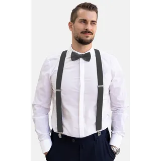 MASSI MORINO Hosenträger-Set in Grau | Gr.: onesize