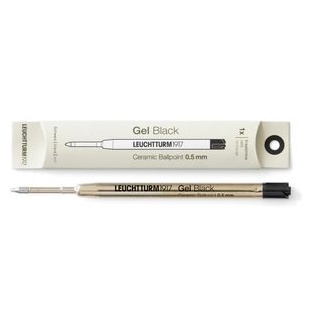 Leuchtturm1917 Gelschreibermine Gel Black, Strichbreite 0,5mm, schwarz