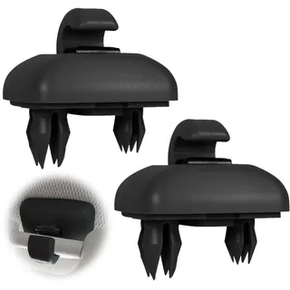 2 Stück Sonnenblende Halterung Haken für Audi Sonnenblende Halterung für Sonnenblenden,Graue Innere Sonnenblende Clip Haken Sonnenblende Clip Haken,Universell Kompatibel für A1 A3 A4 Q3 Q5 (Schwarz)