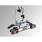 EUFAB Fahrradhalter Eufab Fahrradträger für Anhängerkupplung JAKE E-Bike Heckträger (Fahrradträger für 2 Fahrräder), Abklappbar, abschließbar, E-Bike geeignet schwarz|silberfarben