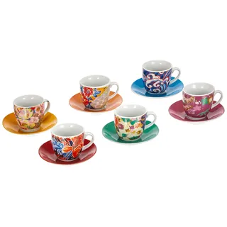 Excelsa Espressotasse mit Untertasse 0,09 l Mehrfarbig 6 St.