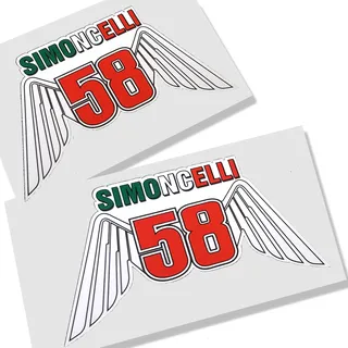 Marco Simoncelli 58?'Fl?gel' Moto GP Grafiken X 2