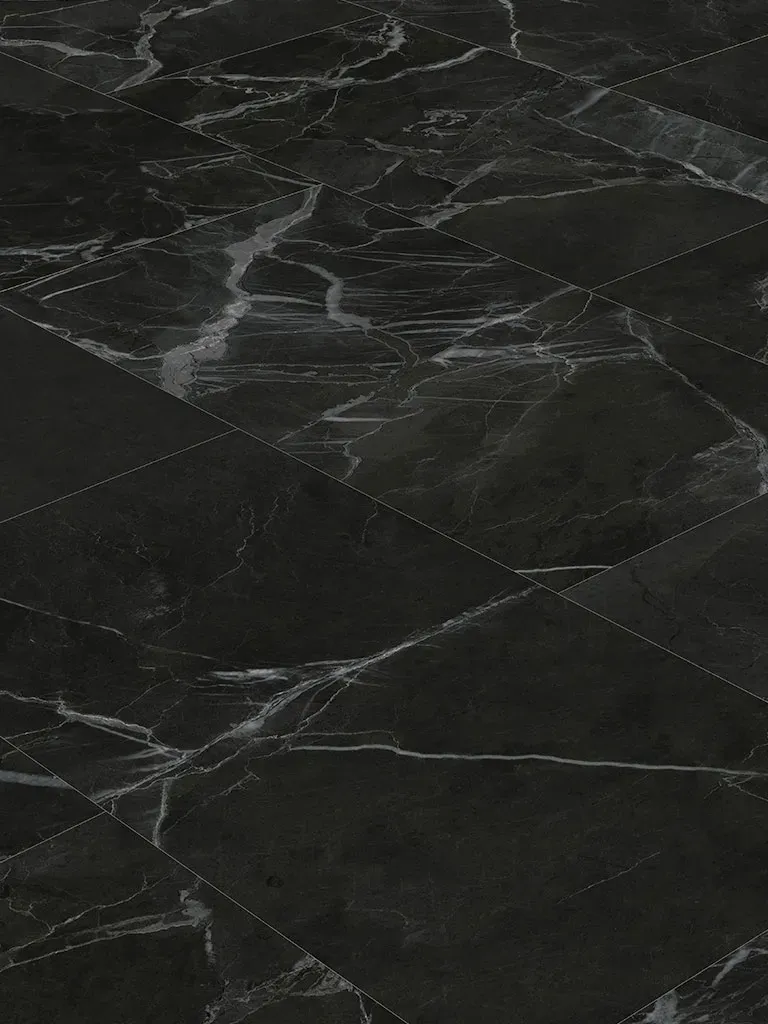 Click-Vinyl 3580 Black Marble Fliese inkl. Trittschalldämmung