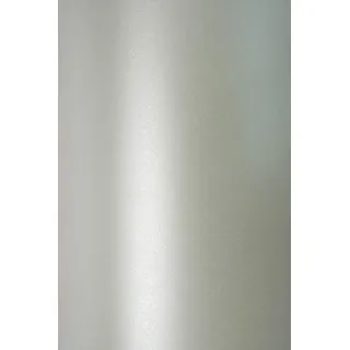 Netuno 10x Feinpapier Perlmutt- Silber DIN A4 210x 297 mm 125g Sirio Pearl Platinum Metallic-Effekt Papier glänzend elegant für Geburtstags-Einladungen Hochzeits-Karten DIY Basteln Dekorieren