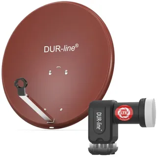 DUR-line MDA 60 Rot - Digiatale 4 Teilnehmer Satellitenschüssel Komplett-Anlage ...
