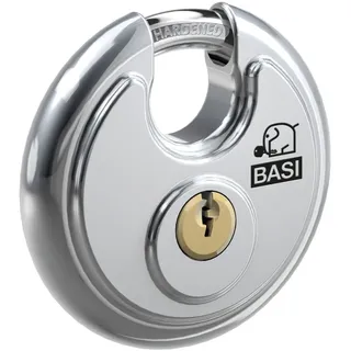 BASI 6100-7001-703 Vorhängeschloss 70mm gleichschließend 703 Silber Schlüsselschloss