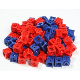 Handelsagentur Sieboldt 100 Steckwürfel rot/blau 1,7 cm