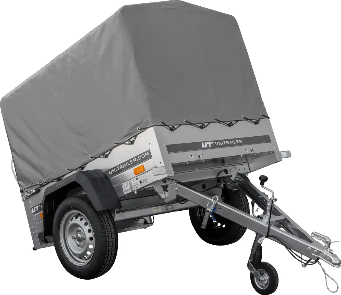 Kipp-Anhänger 750 kg Garden Trailer 150 KIPP, 150 x 106 cm [mit Hochplane, Hochspriegel und Stützrad]