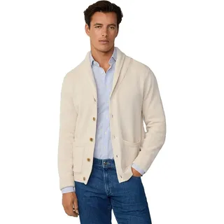 Hackett Shawl Strickjacke - Linen Beige - M