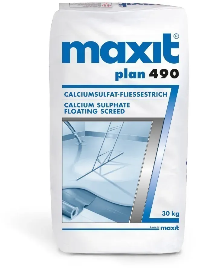 Calciumsulfat-Fließestrich - maxit plan 490 - CAF-C25-F5, 30kg