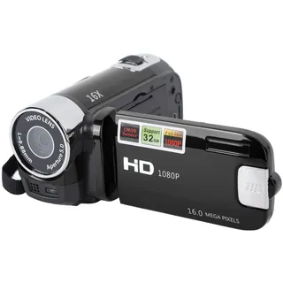 Yechiry 48 MP 4K-Digitalkamera, 16-facher Zoom, 2,7-Zoll-Kamera, USB-Kabel, Zum Aufnehmen während des Ladevorgangs, Integrierte Lautsprecher, Unterstützt 32G-Speicherkarte für (Black)