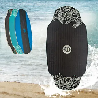 Jucker Hawaii Skimboard HPL AKA Black Pro - Profi Skimboard mit doppelseitiger HPL Beschichtung und Eva Anti-Rutsch Schicht, High-End Skimboard - Ultra schnell, langlebig und bis 115 kg belastbar