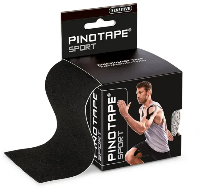 Pinotape Sensitive Kinesiologie Tape Schwarz 7,5 cm x 5 m - XL