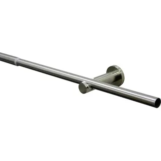 GARDINIA Gardinenstangen-Set Sol Ø 16-19 mm edelstahl-optik 120-210 cm