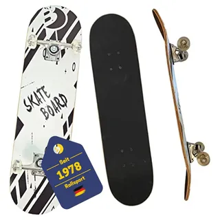 Best Sporting Skateboard Kid I Skate-Board ABEC 3 Kugellager I hochwertige Skateboards aus Holz & Aluminum I Skateboard Erwachsene I 78,5 x 20,4 cm Skateboard Deck mit schwarz-weißem Design