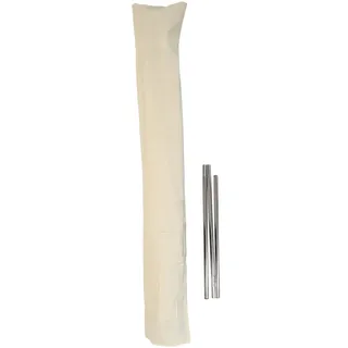 Mendler Schutzhülle Sonnenschirme bis 3m z.B. Casoria/C57/Florida, Hülle Schutzhaube Klettverschluss, Polyester 240g/m2 - creme