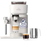 PHILIPS BARISTINA Espressomaschine "Latte BAR400/00 mit Mahlwerk für ganze Bohnen und Milchschaumdüse", naturweiß, weiß, 1, Kaffeemaschinen, 3 Schaumarten, 16 bar Pumpendruck, Naturweiß/Weiß, Espressomaschine