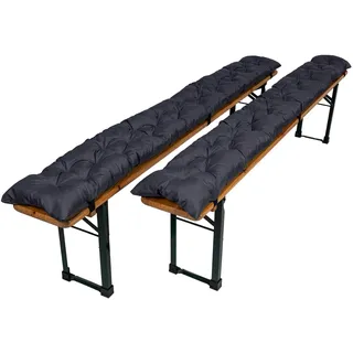 TexDeko Bierbankauflage 170 x 23 x 5 cm grau 2-tlg.