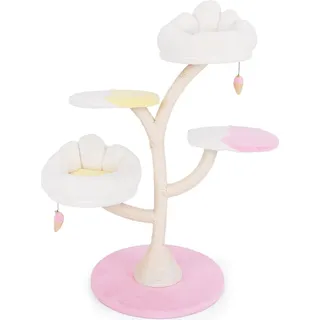 Costway Kratzbaum 123 cm weiß/pink