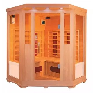 pure heaven Infrarotkabine 150x150x60x120x60 cm aus Hemlock Holz - versch. Ausführungen