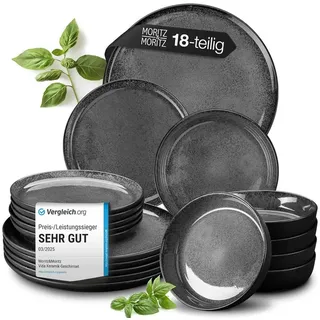 Moritz & Moritz Vida Tafelservice 18-tlg. für 6 Personen anthrazit