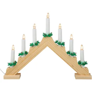 IDENA Adventsleuchter LED Dekoleuchte braun