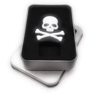 Onwomania Skull Gift Warnung Zeichen Totenkopf USB Stick in Alu Geschenkbox 64 GB USB 2.0