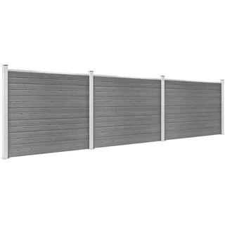 vidaXL WPC Sichtschutzzaun Element Set 526 x 146 cm grau