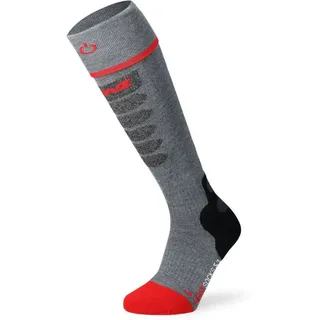 Lenz Heat Sock 5.1 Toe Cap Slim Fit grau/rot 31-34