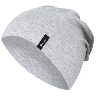 Sterntaler OCS Beanie melange - Lässige Slouch Beanie Mütze aus Melange Singlejersey (Bio) - Unisex Kopfbedeckung - variabel tragbar - Baby und Kinder Übergangsmütze- silber, Größe 49