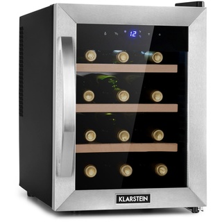 Klarstein Reserva 12 Uno Weinkühlschrank 12 Flaschen 31 Liter Edelstahl