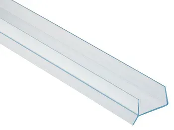 Häfele Sockelprofil mit Dichtungslippe, 19 x 2500 mm, Kunststoff transparent